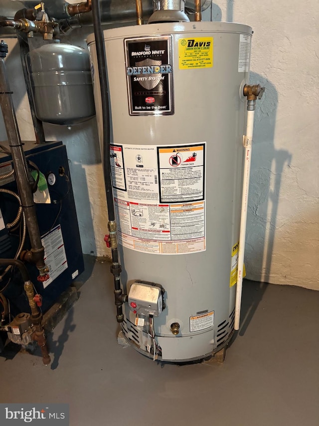 utilities featuring gas water heater