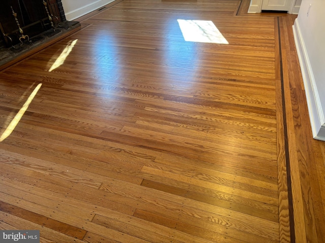 interior details featuring wood-type flooring