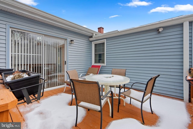 view of patio / terrace featuring a fire pit