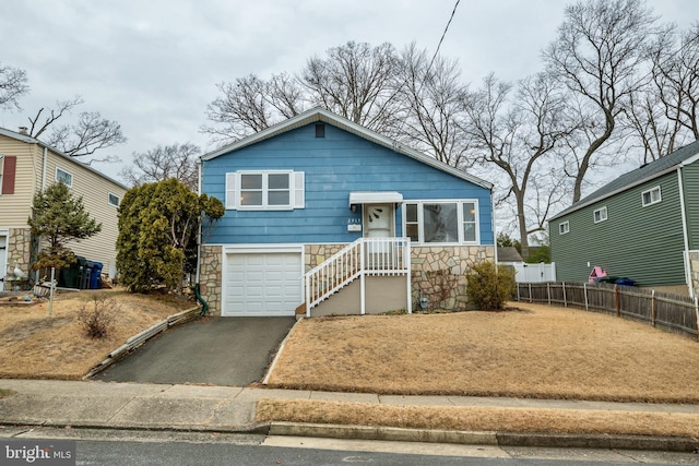 view of front facade with a garage