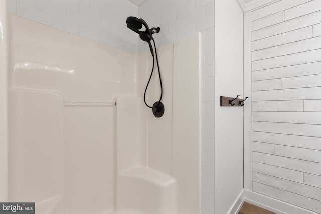 bathroom with walk in shower