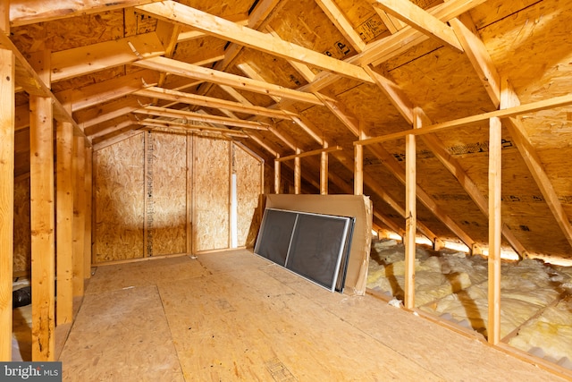 view of attic