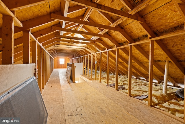 view of attic