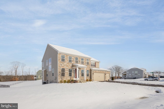 view of front of home featuring a garage