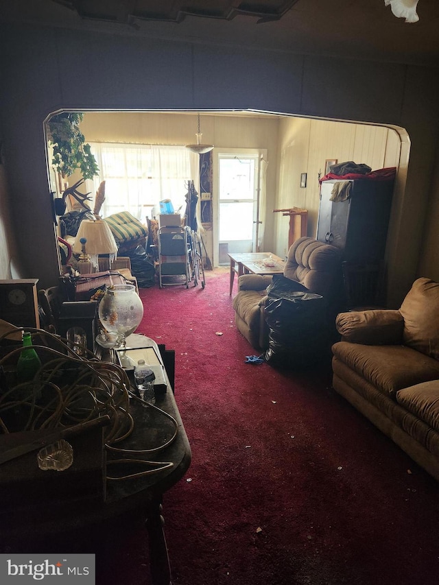 view of carpeted living room