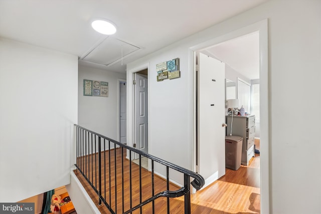 hallway featuring light hardwood / wood-style floors