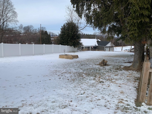 view of snowy yard