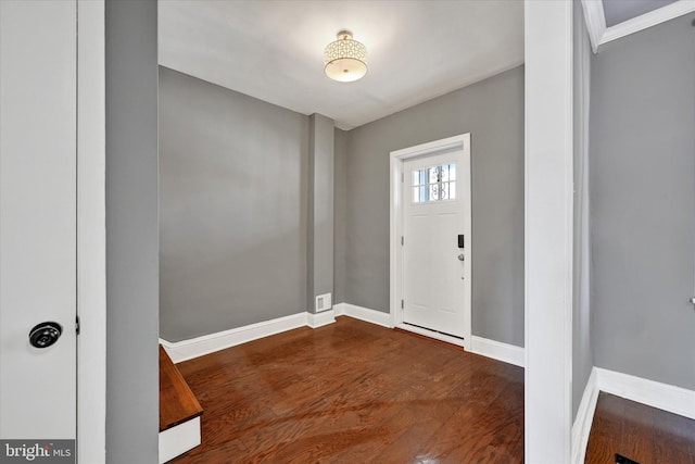 entrance foyer featuring hardwood / wood-style flooring