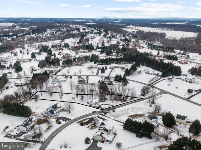 view of snowy aerial view