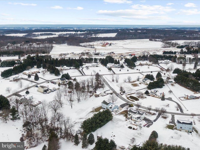 view of snowy aerial view