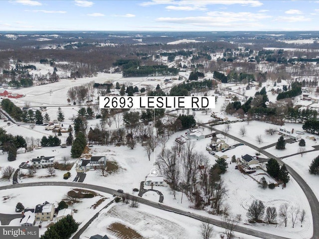 view of snowy aerial view