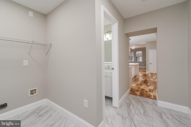 laundry room featuring hookup for a washing machine