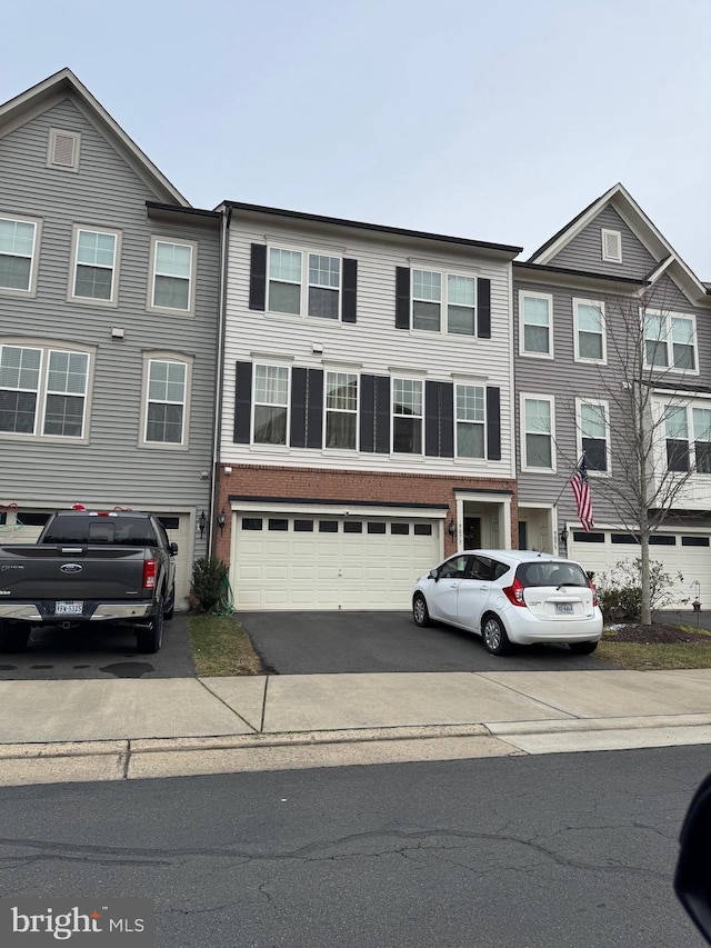 view of property with a garage