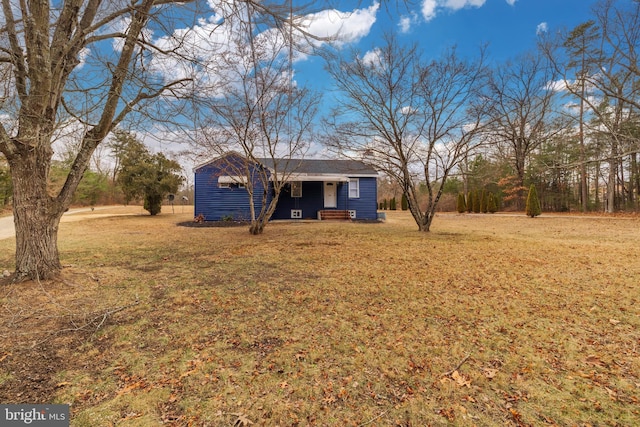 exterior space with a front lawn