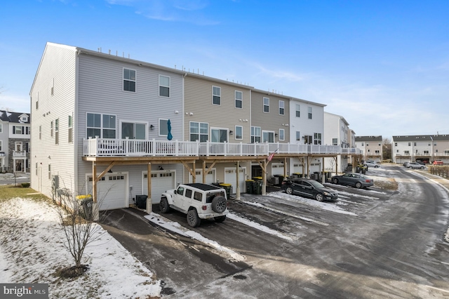 exterior space featuring a garage