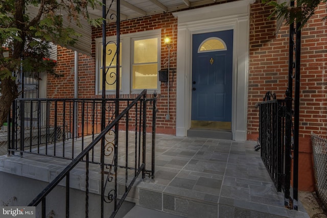 view of doorway to property