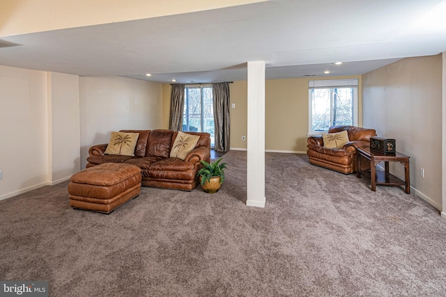 view of carpeted living room