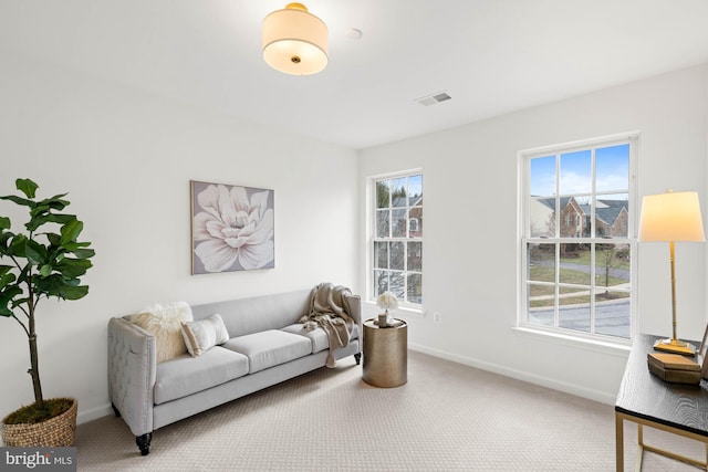 view of carpeted living room