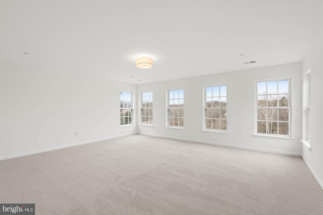 carpeted empty room with a healthy amount of sunlight