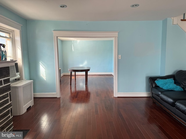 interior space featuring dark hardwood / wood-style floors