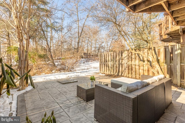 view of patio / terrace with an outdoor hangout area