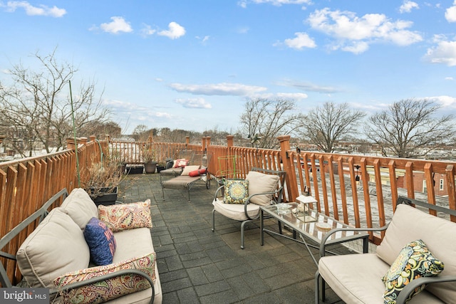 view of patio with outdoor lounge area