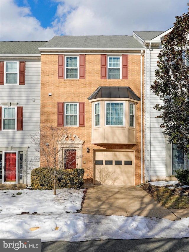 view of property featuring a garage