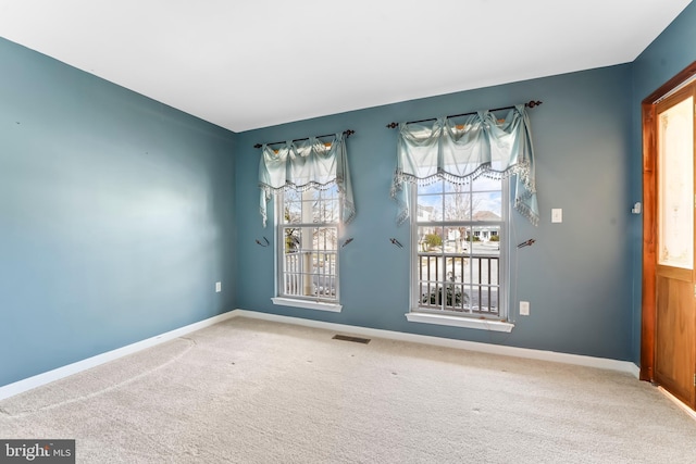 view of carpeted empty room