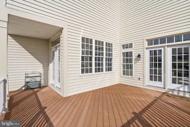 deck with french doors