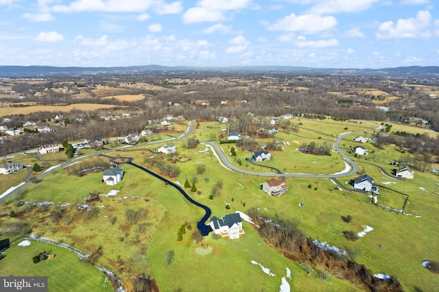 drone / aerial view featuring a rural view