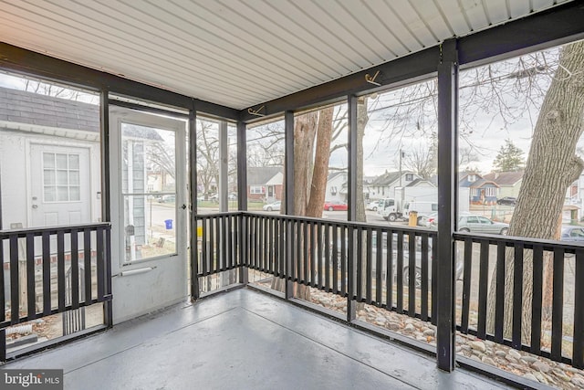 view of sunroom