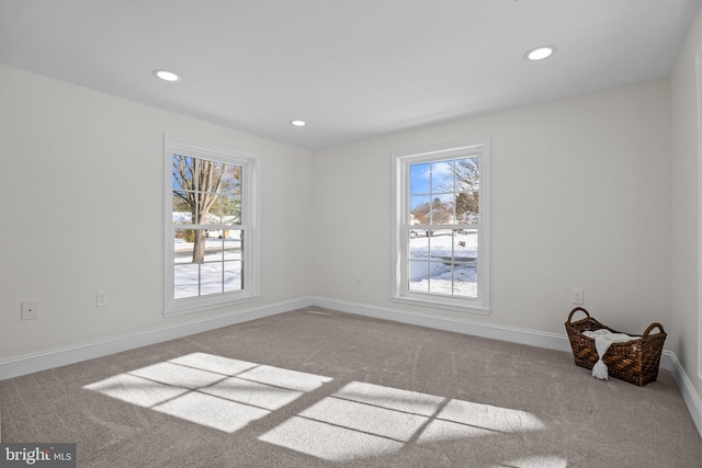 view of carpeted empty room