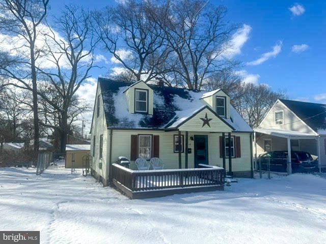 view of cape cod home