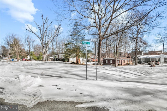 view of snowy yard