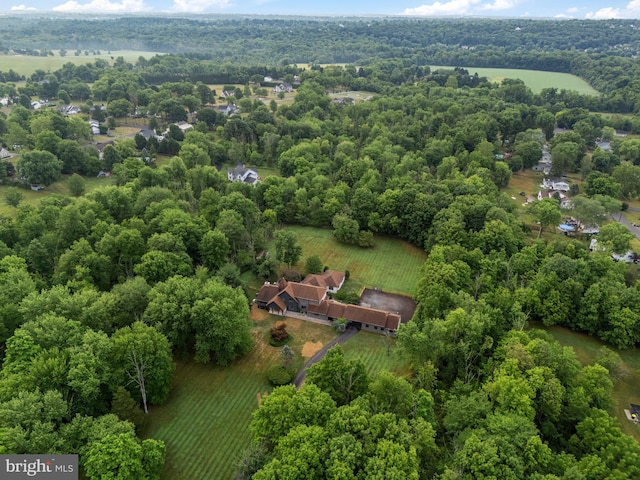 aerial view with a rural view