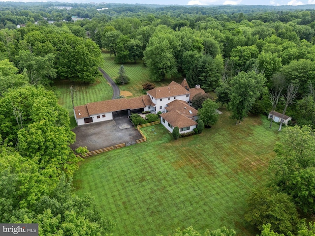 aerial view featuring a rural view