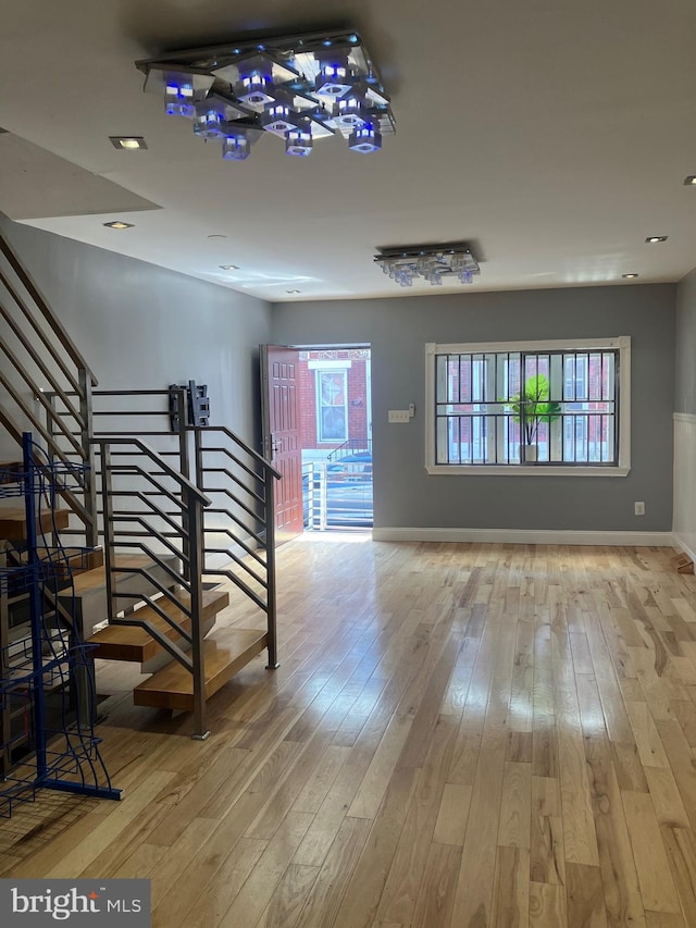 interior space featuring wood-type flooring