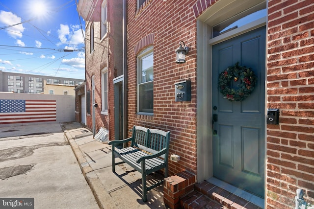 view of doorway to property