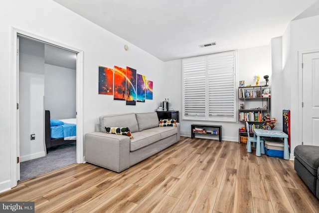 living room featuring hardwood / wood-style floors