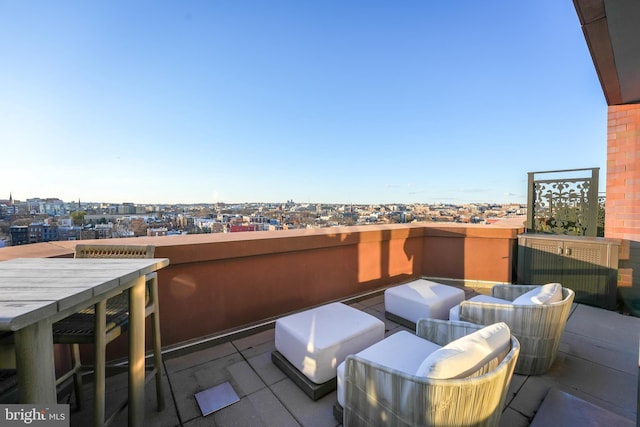 view of patio with a balcony