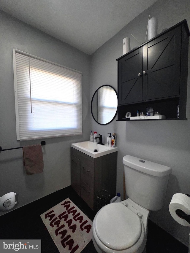 half bath with toilet and vanity