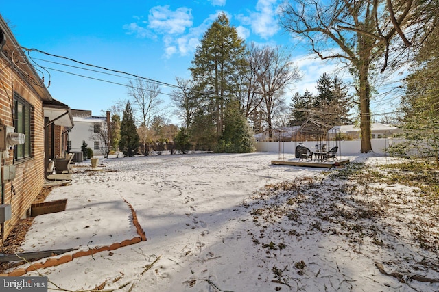 view of snowy yard