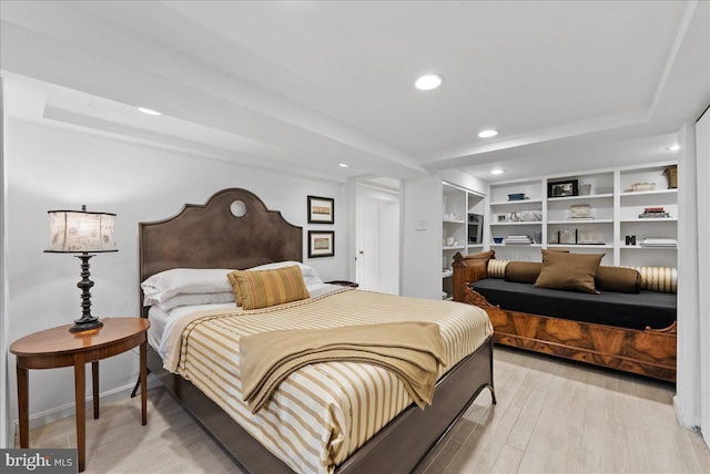 bedroom featuring light hardwood / wood-style flooring