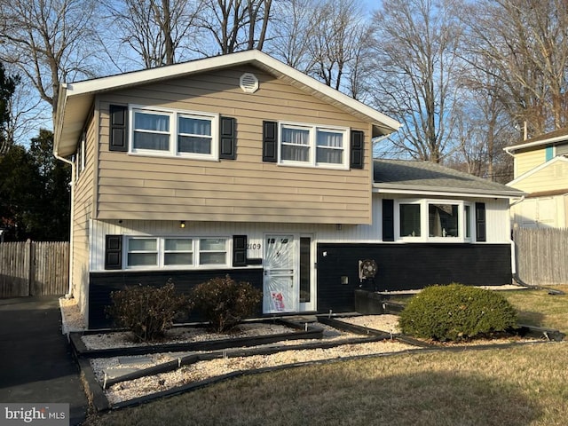 view of split level home