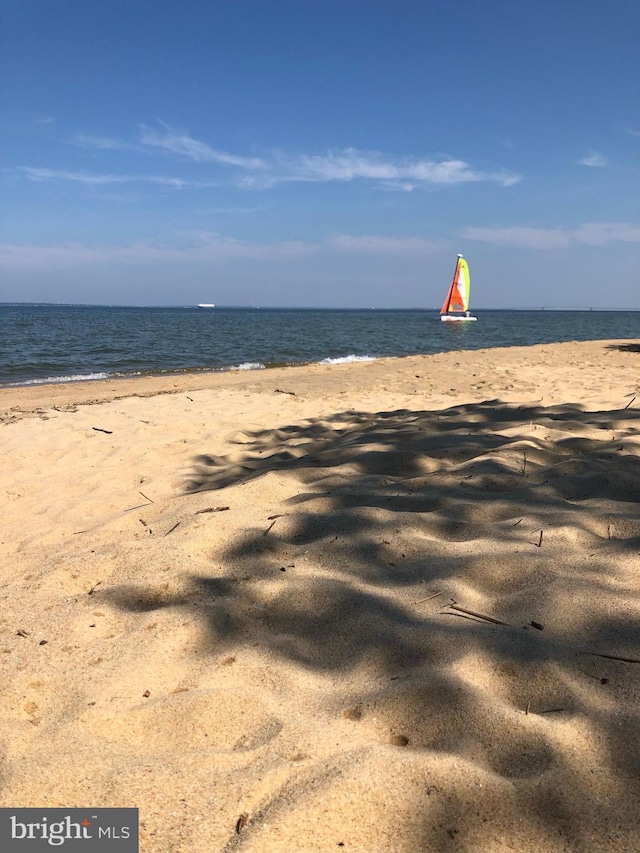 water view with a view of the beach