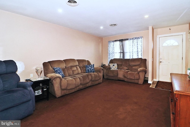 view of carpeted living room