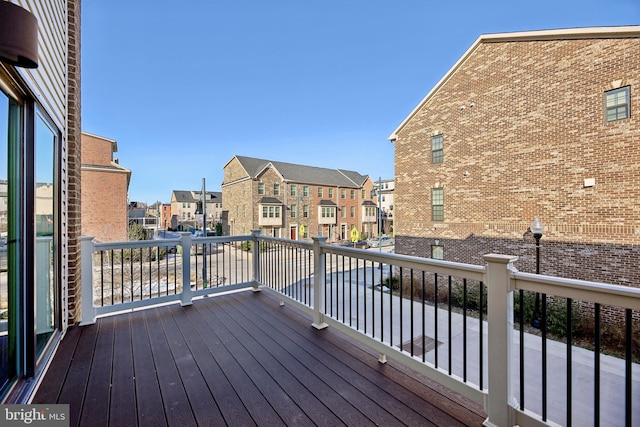 deck with a water view