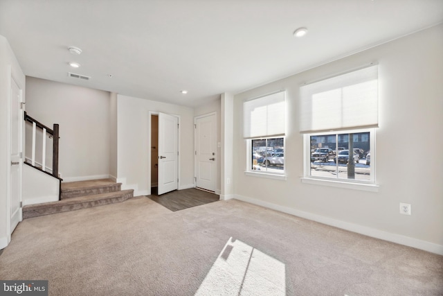 view of carpeted entryway