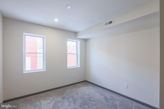 view of carpeted empty room