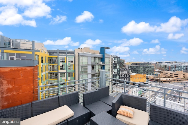 balcony featuring outdoor lounge area